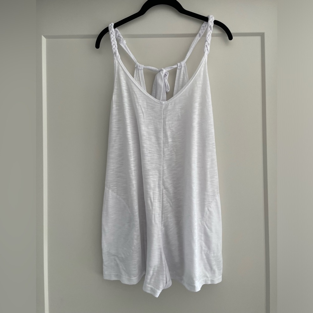 Becca White Romper Coverup- S